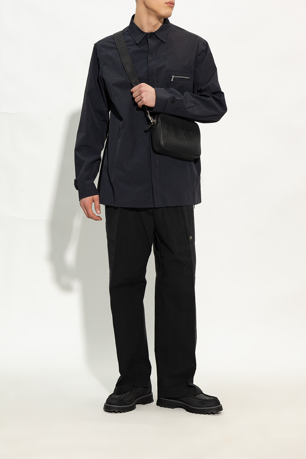 【関税&送料込】Fendi Fendi Trouser Fendi Jacquard silk high-waisted trousers wide leg | The